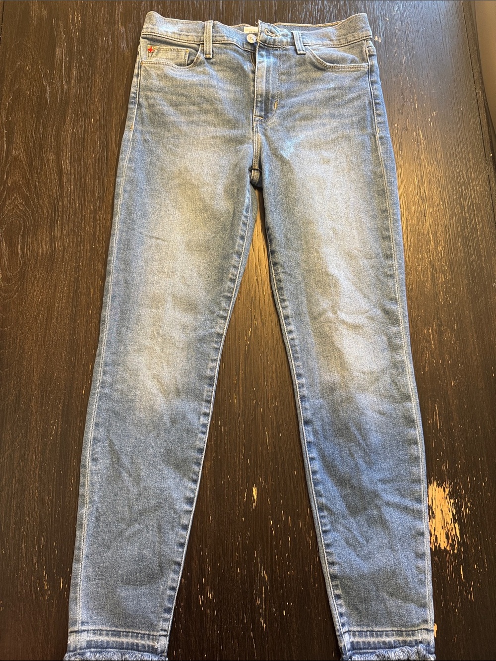 Hudson Jeans Light Blue Skinny Women’s Jeans Frayed Leg